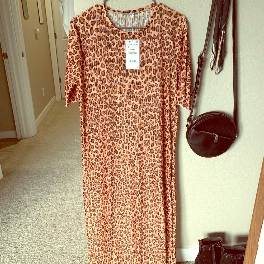 leopard maxi dress